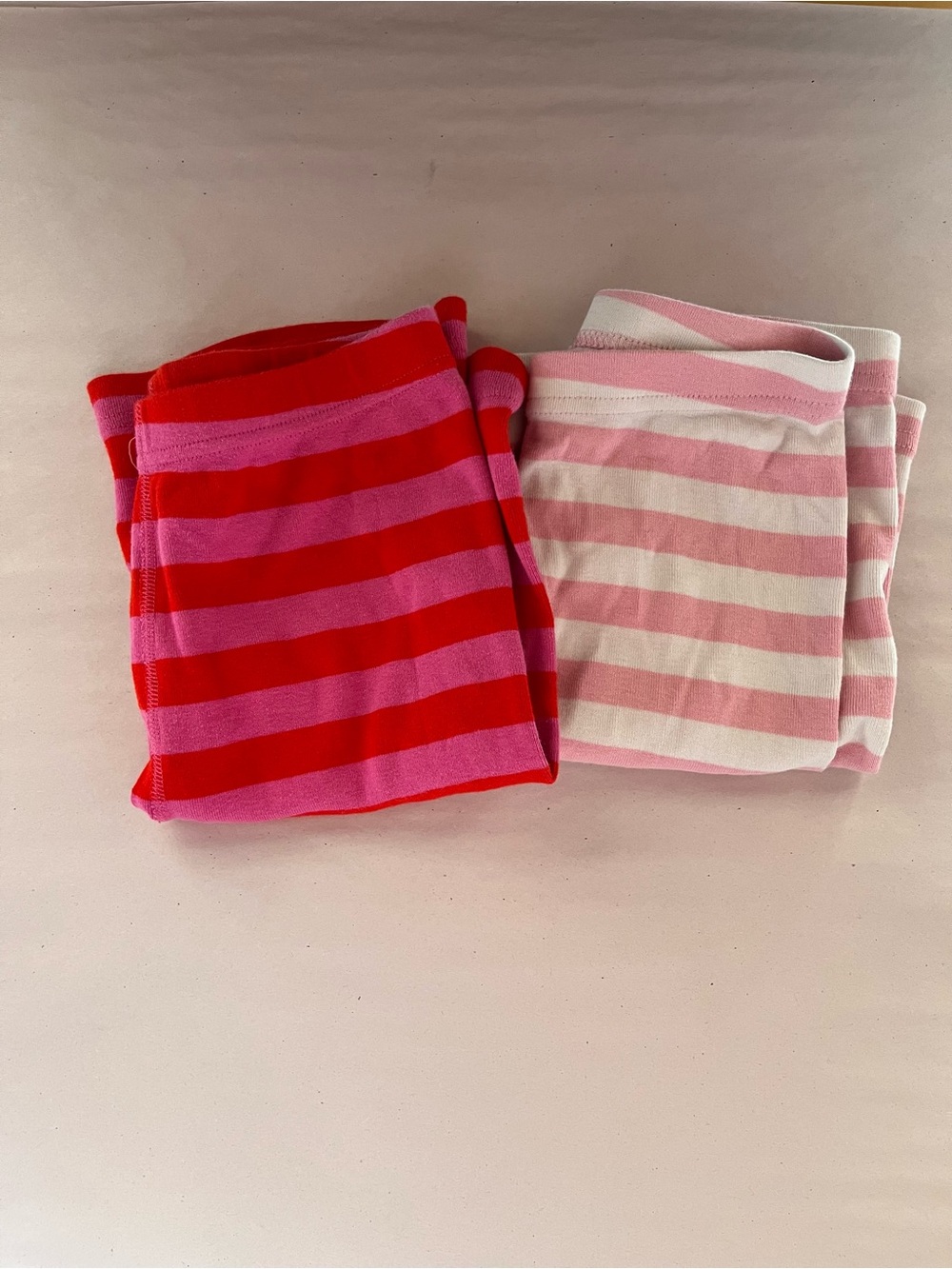 Hanna Andersson Lot of 2 Organic Cotton Striped Pajama Shorts 12 - Picture 8 of 8